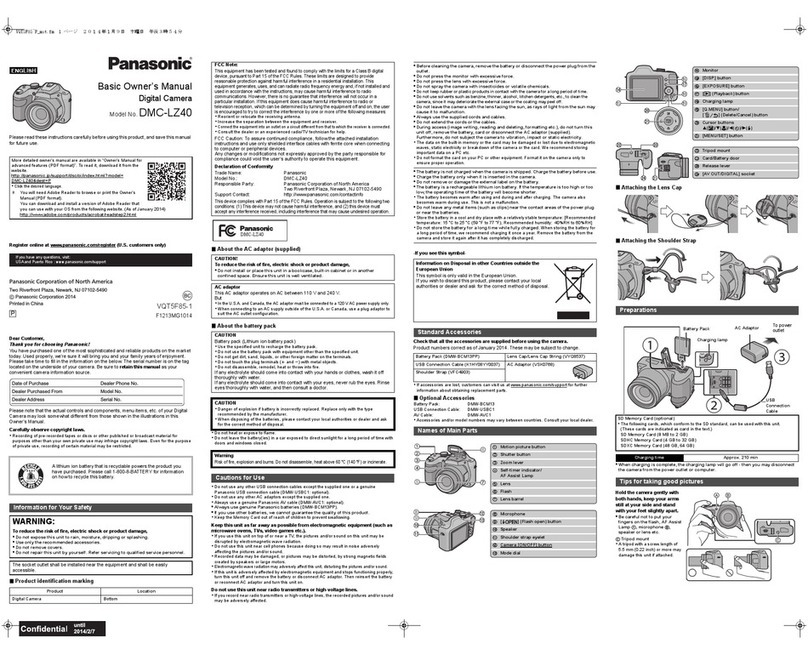 Panasonic DMC-LZ40 Basic owner's manual