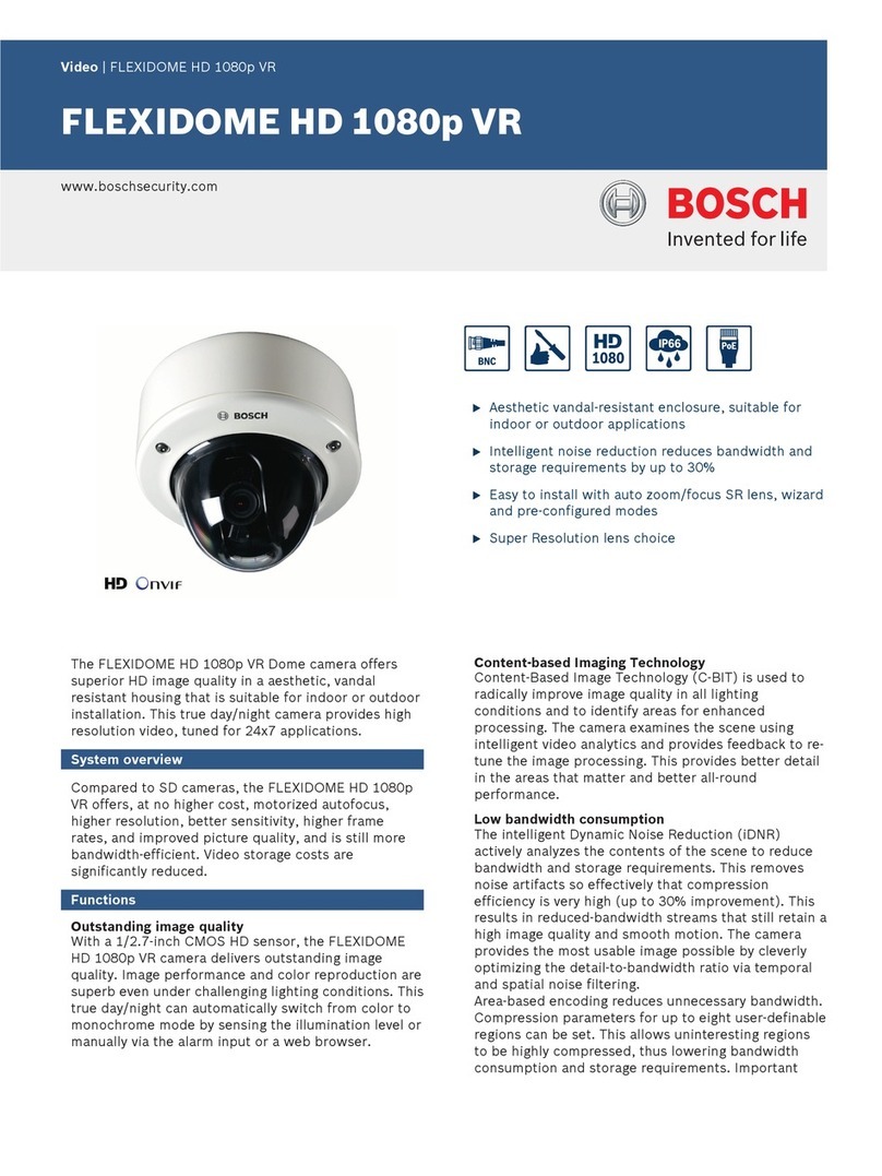 Bosch FLEXIDOME HD 1080p VR User manual Bosch FLEXIDOME HD 1080p VR User manual