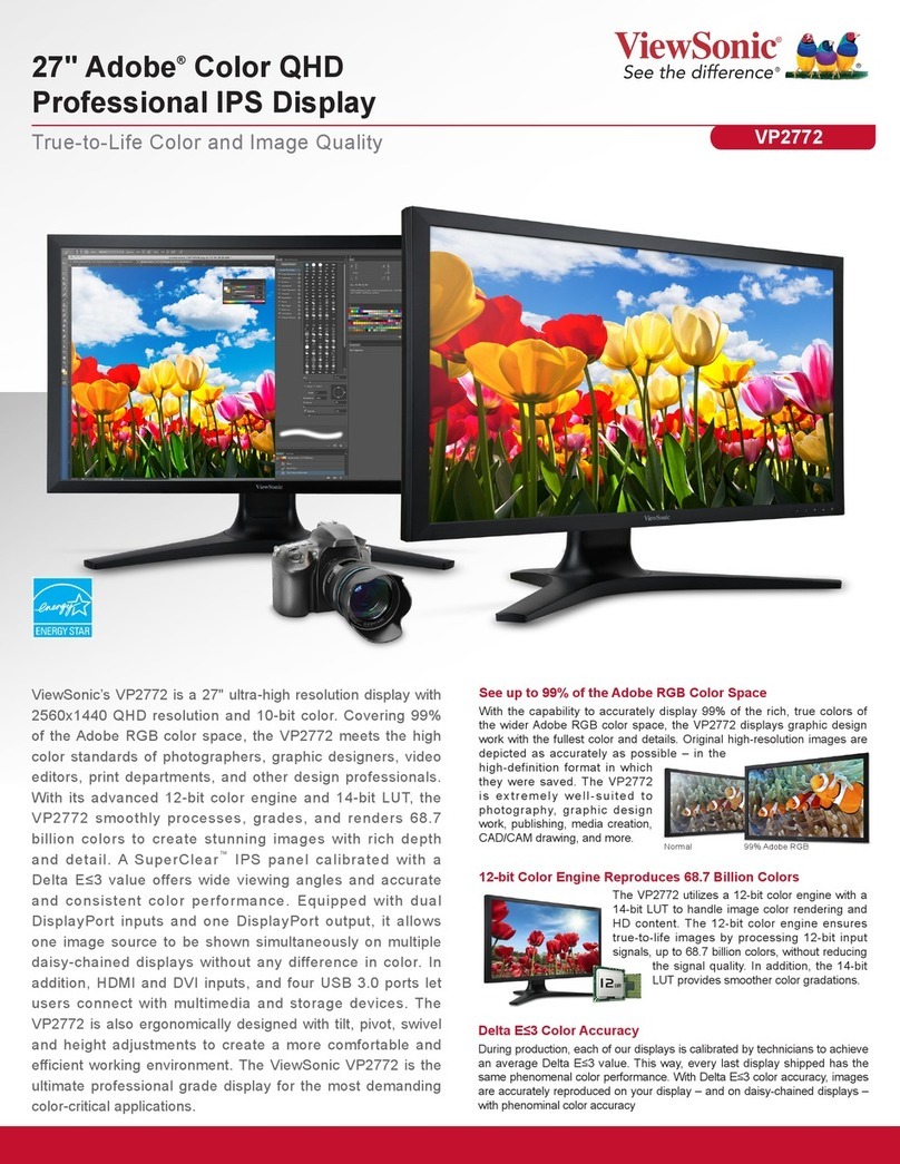 ViewSonic VP2772 User manual