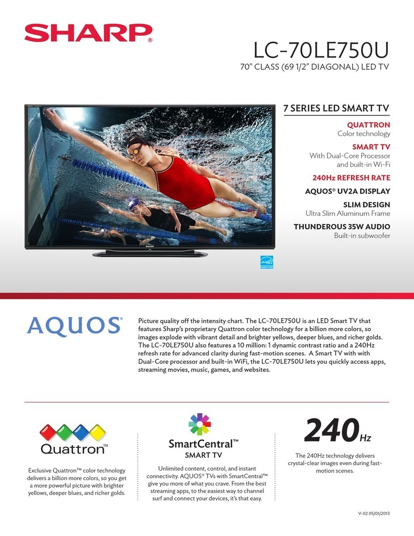 Sharp Aquos LC-70LE750U User manual