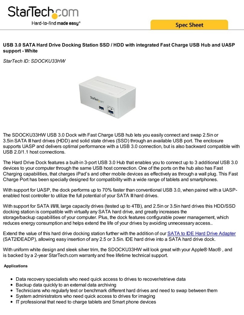 StarTech.com SDOCKU33HW System manual