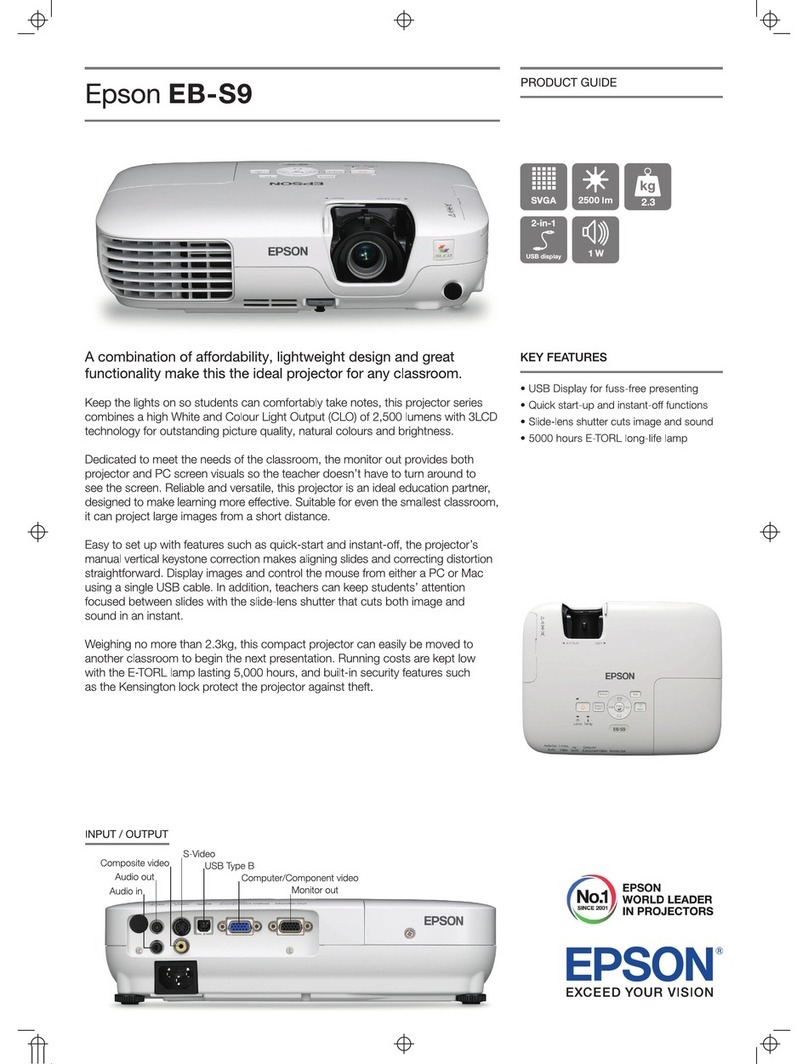 Epson EB-S9 User manual
