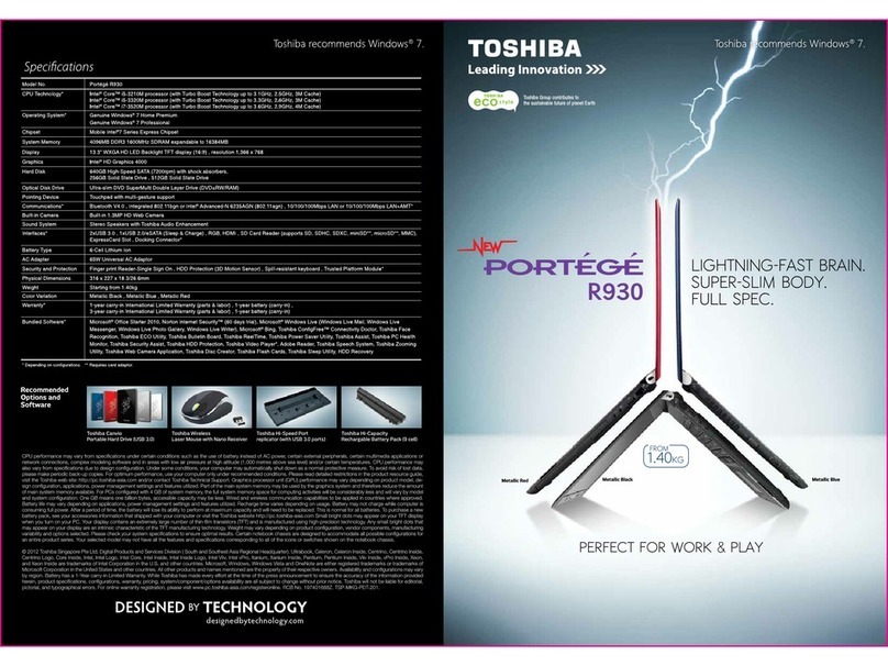 Toshiba Portege R930 User manual