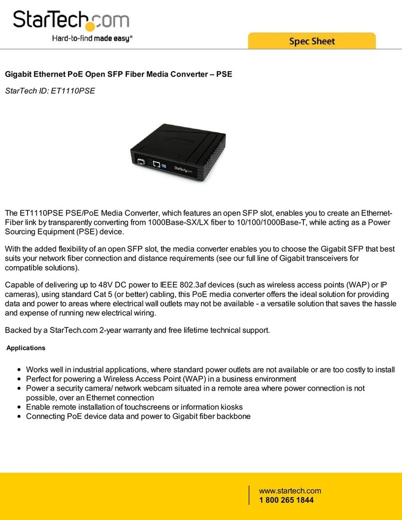StarTech.com ET1110PSE Spec sheet