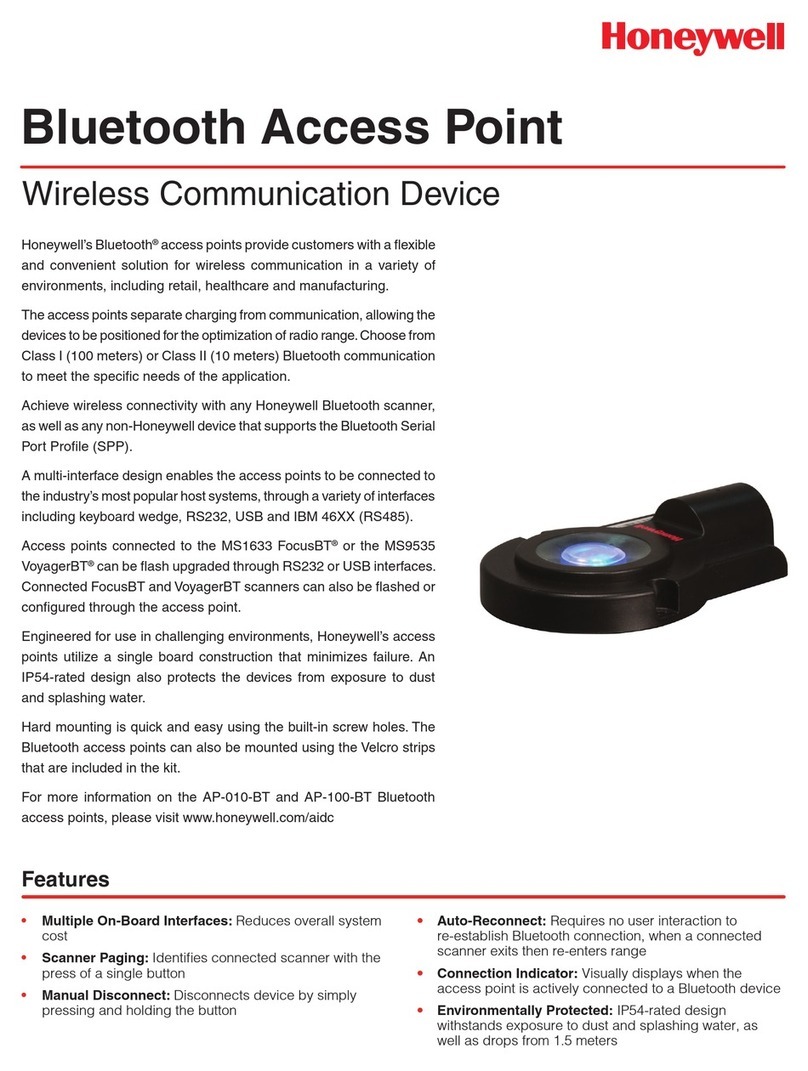 Honeywell FocusBT AP-010-BT Specifications