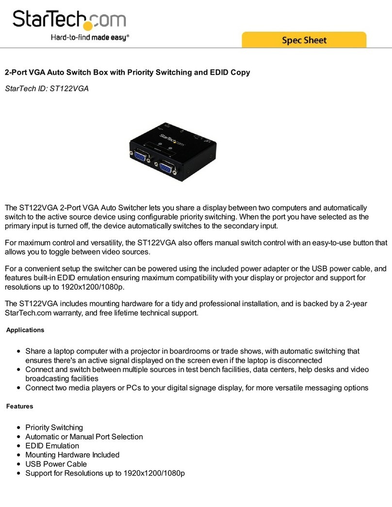 StarTech.com ST122VGA Spec sheet