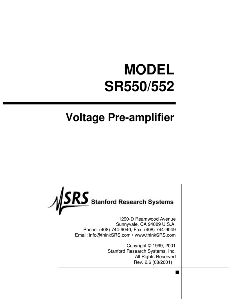 SRS Labs SR550 User manual