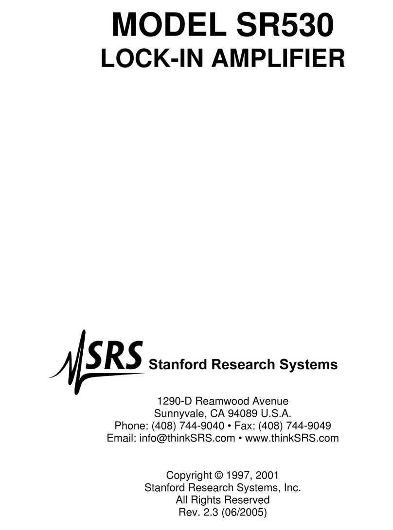 SRS Labs SR530 Operation and programming manual