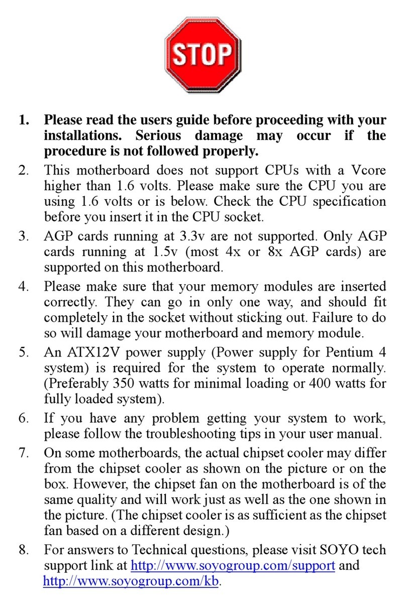 SOYO SY-P4I875P DRAGON 2 V1.0 user manual