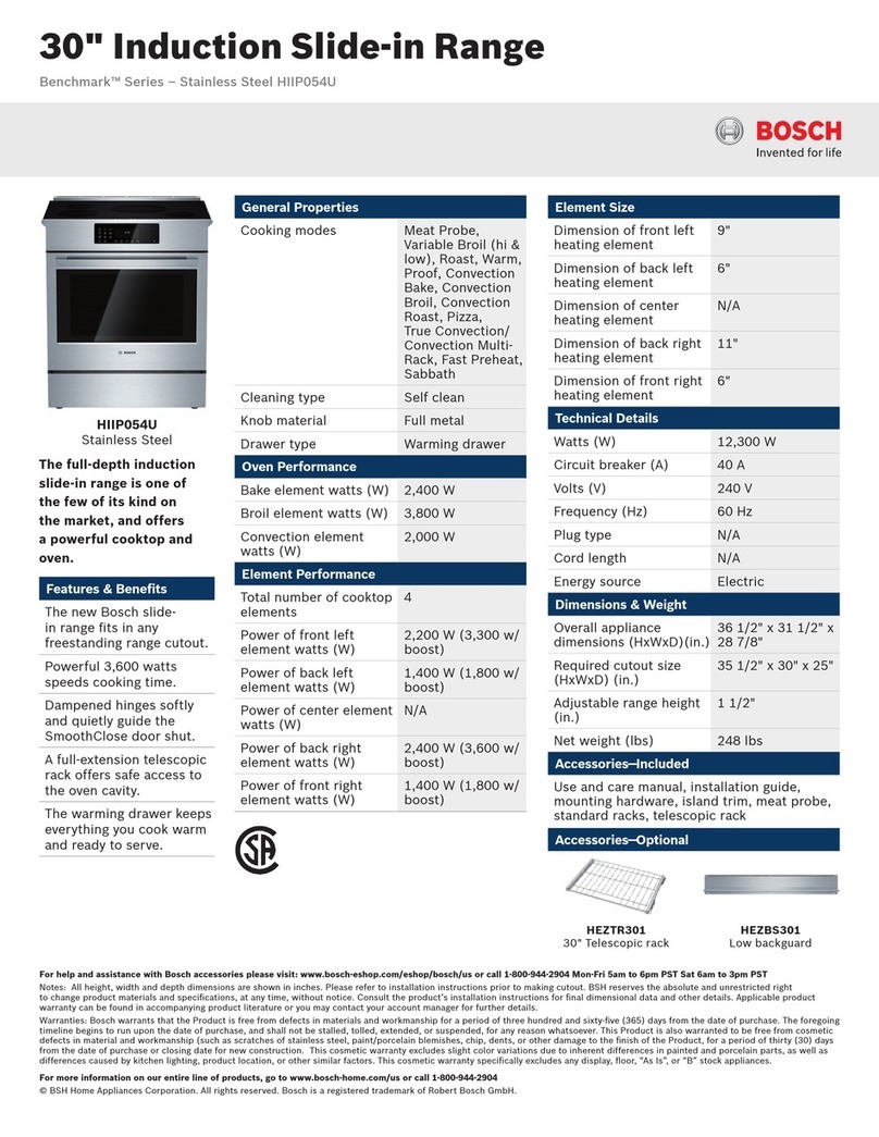Bosch HIIP054U Features