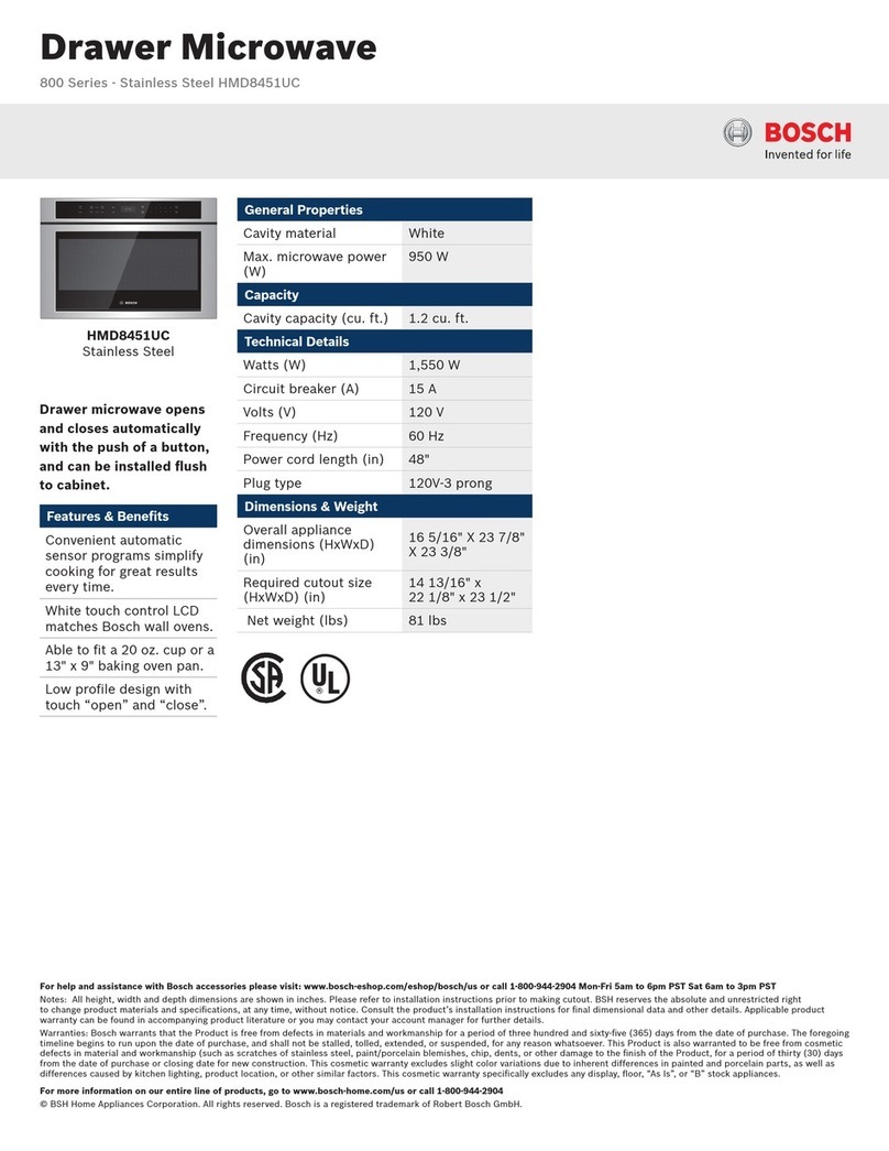 Bosch HMD8451UC Features