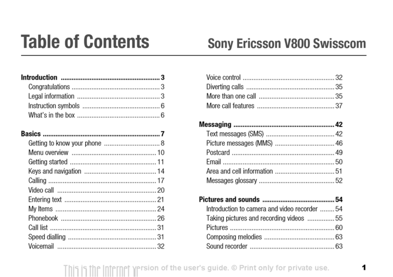 Sony Ericsson V800 User manual Sony Ericsson V800 User manual