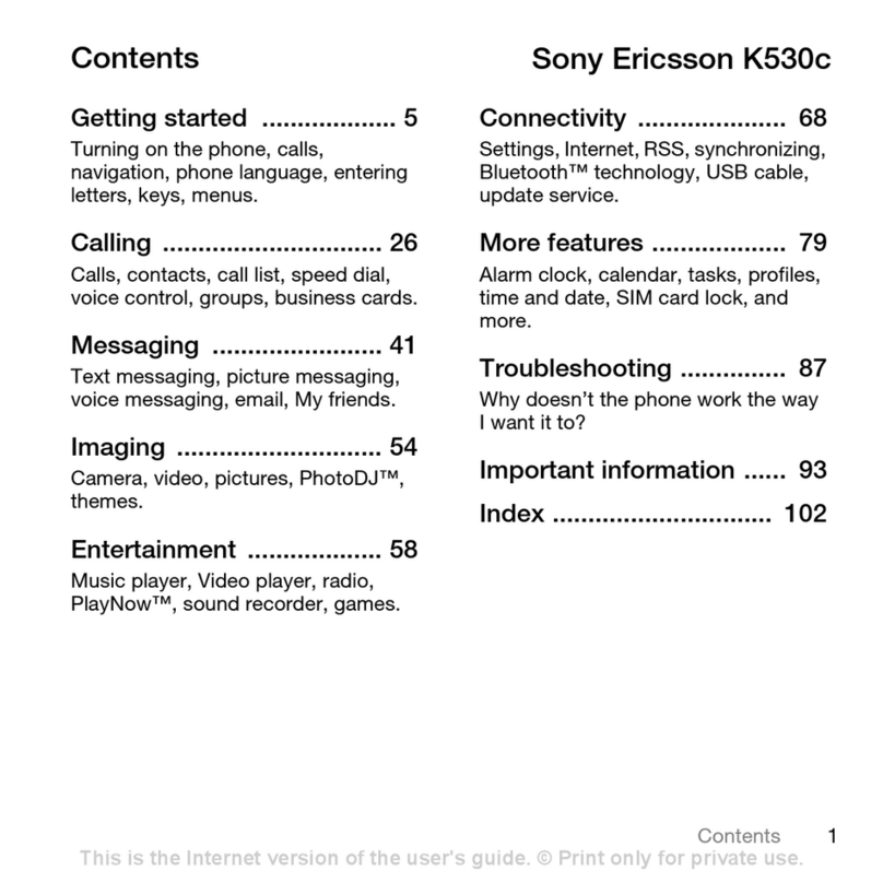 Sony Ericsson K530c User manual Sony Ericsson K530c User manual