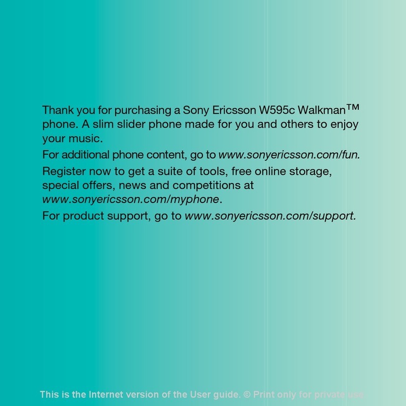 Sony Ericsson W595c Walkman User manual