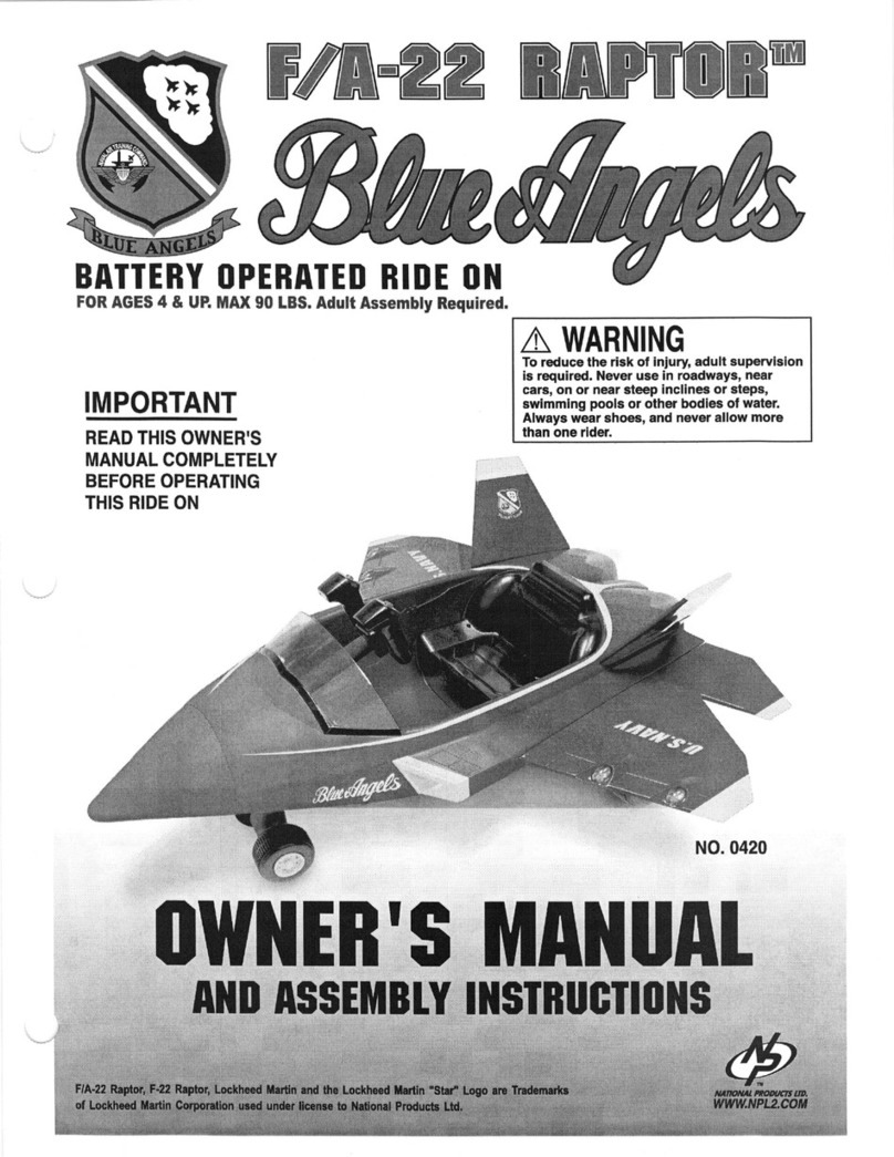 Blue Angels F/A-22 Raptor Owner's manual and assembly instructions Blue Angels F/A-22 Raptor Owner's manual and assembly instructions