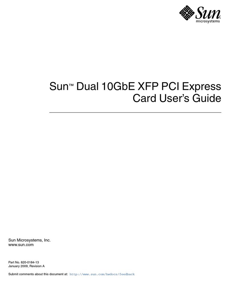 Sun Microsystems Dual XFP User manual