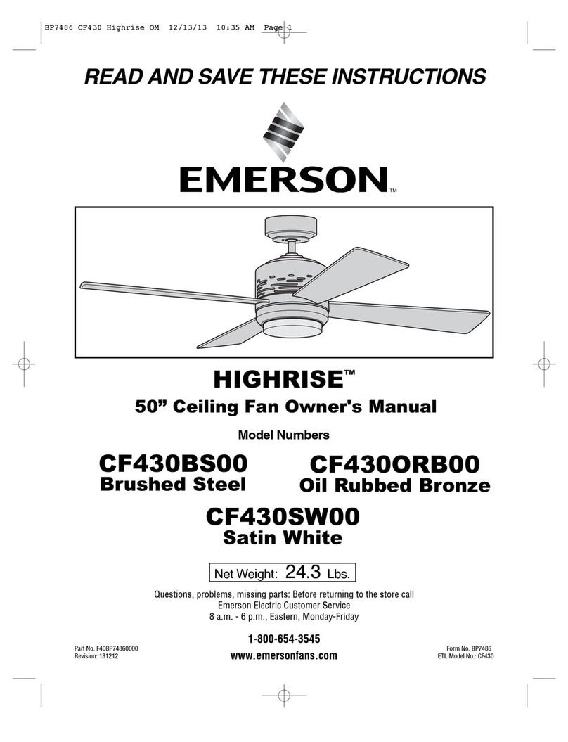 Emerson CF430BS00 User manual