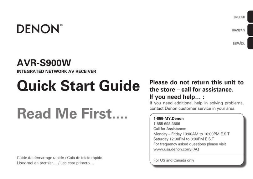 Denon AVR-S900W User manual