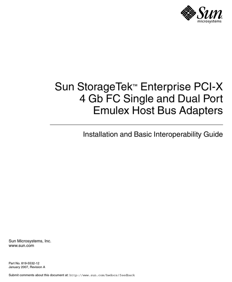 Sun Microsystems Sun StorageTek Enterprise PCI-X Installation guide
