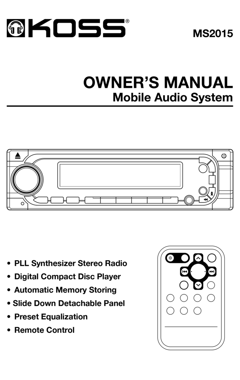 Koss MS2015 owner's manual