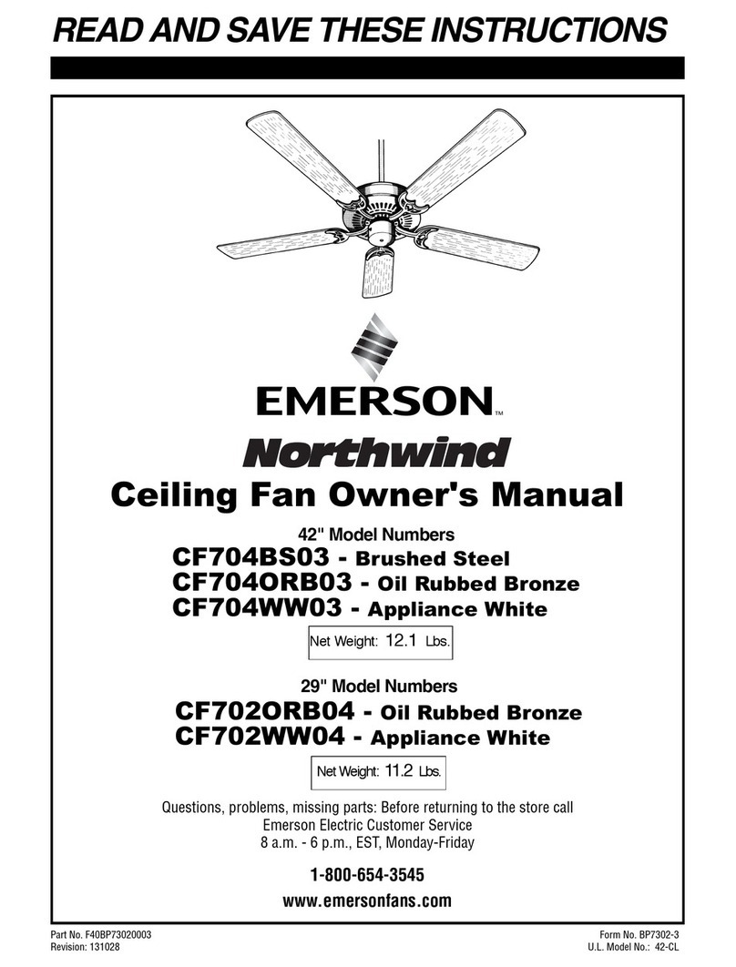 Emerson Northwind CF704BS03 User manual
