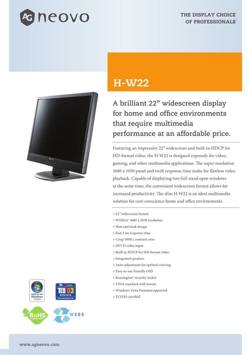AG Neovo H-W22 User manual