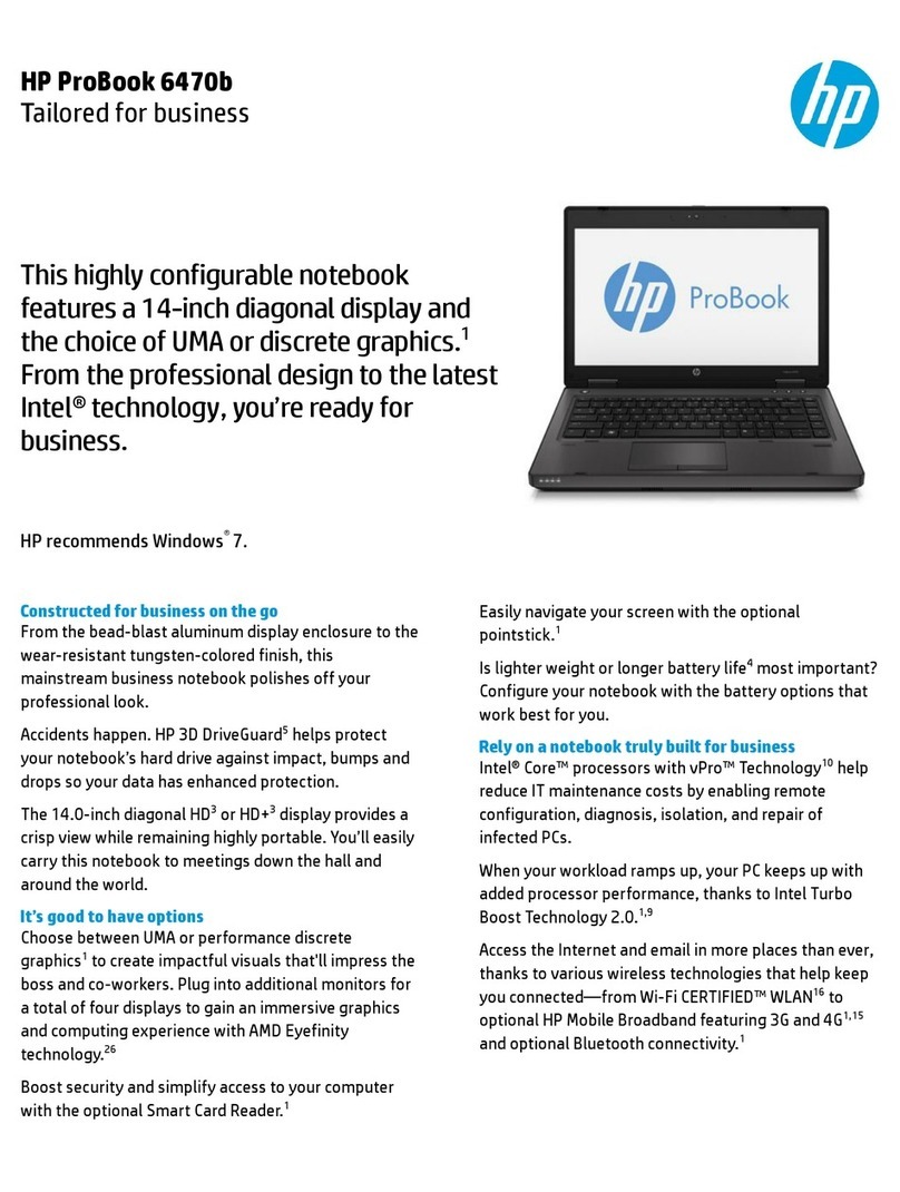 HP ProBook 6470b User manual