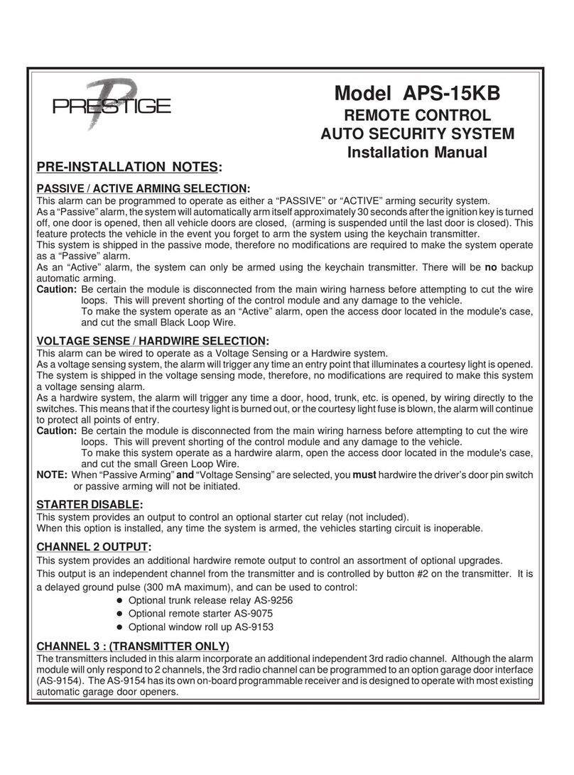 Audiovox Prestige APS-15KB User manual