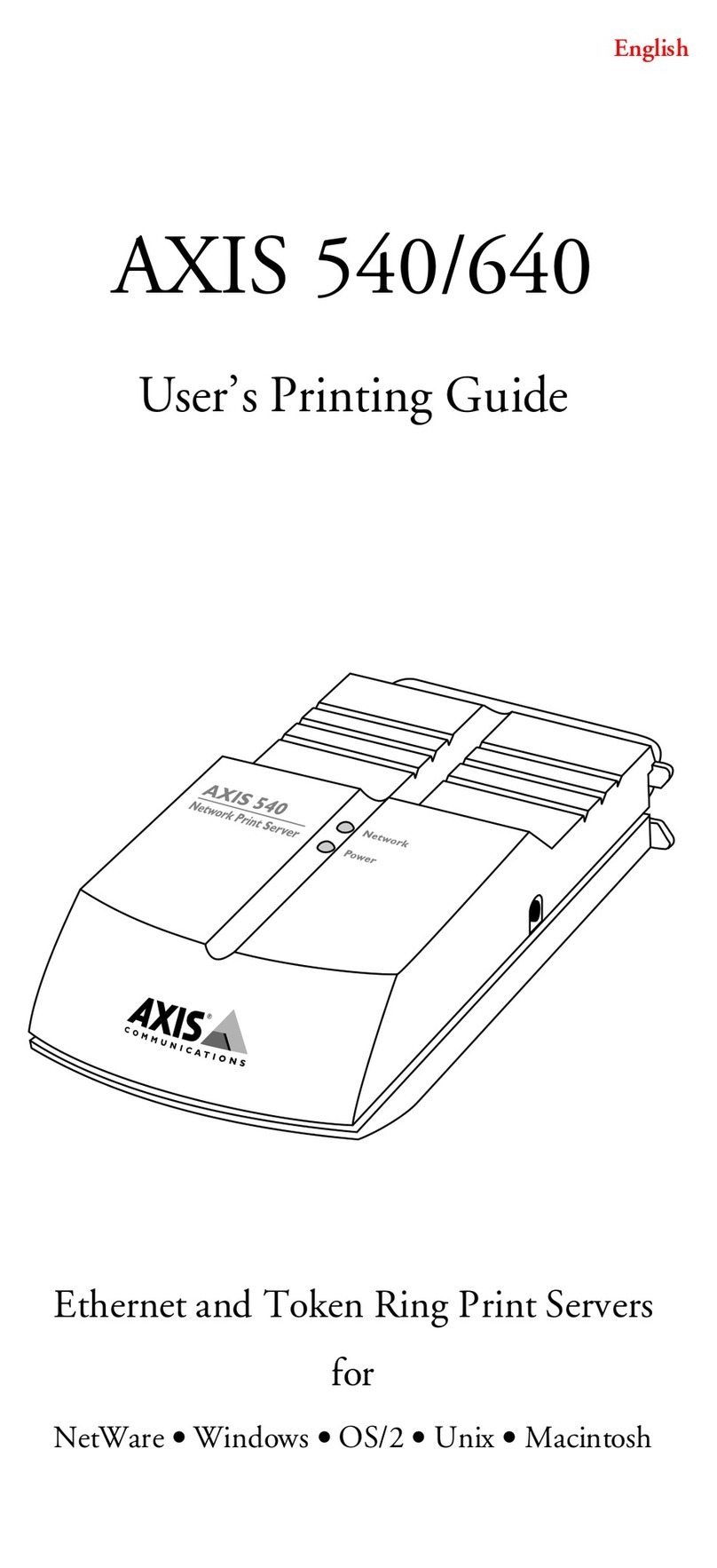 Axis 540 series user guide
