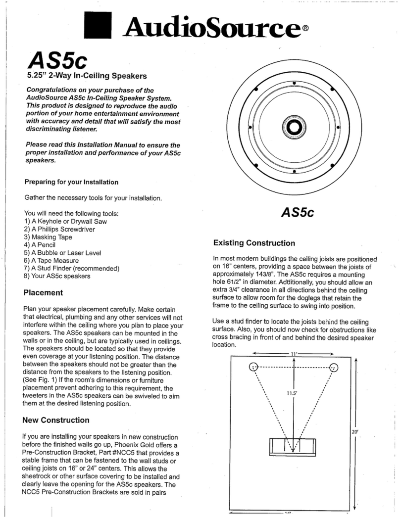 AudioSource AS5c User manual