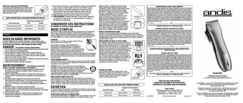 Andis RCC User manual