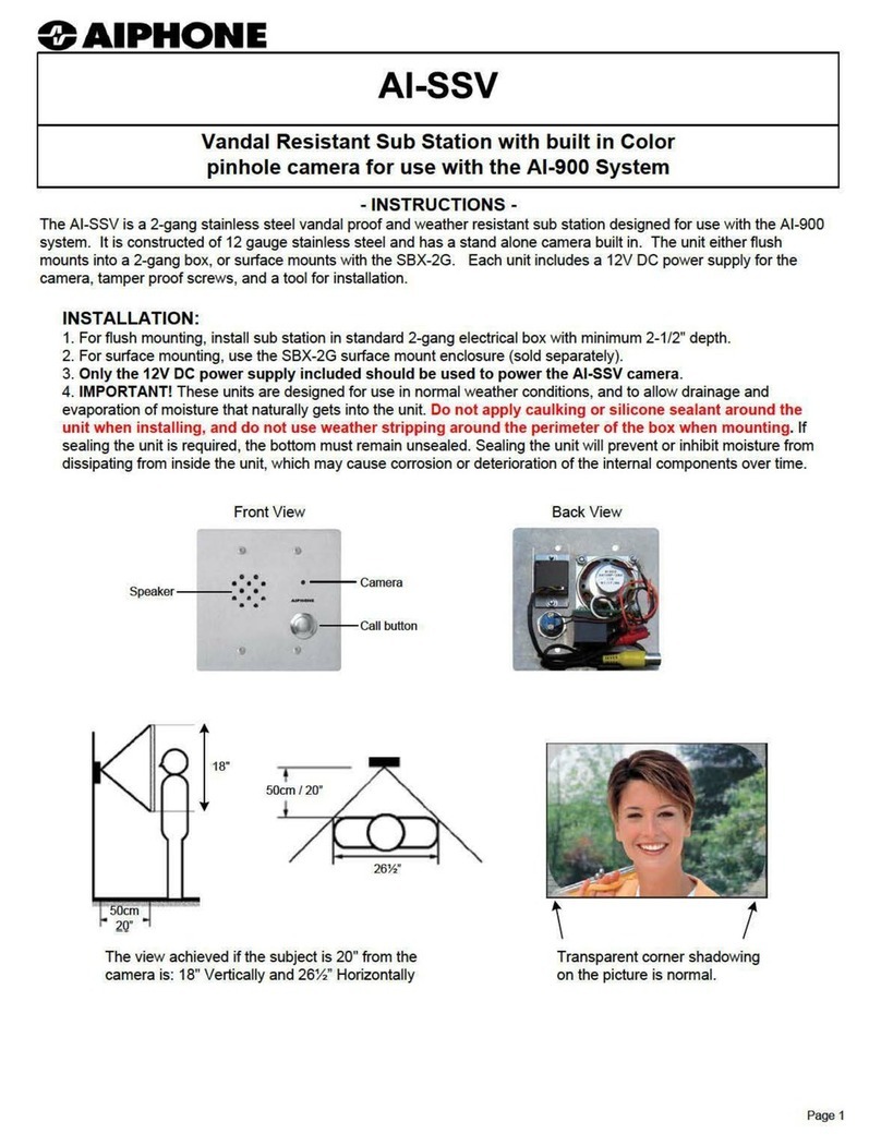 Aiphone AI-SSV User manual