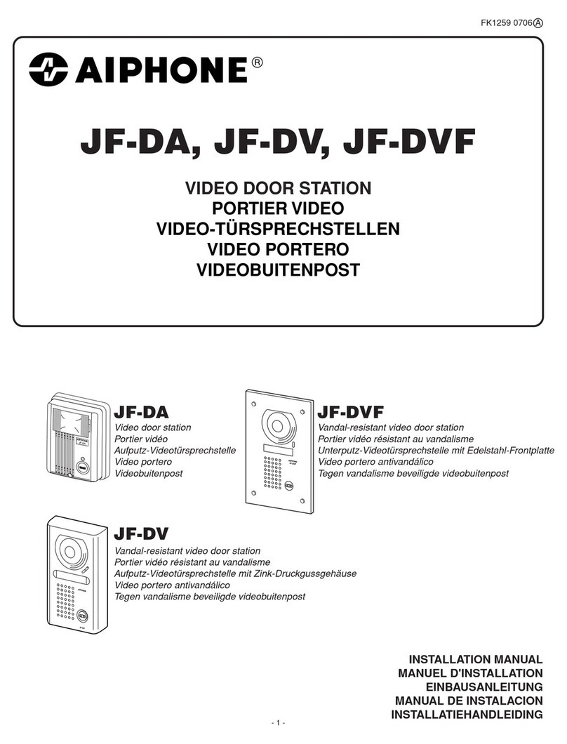 Aiphone JF-DA User manual Aiphone JF-DA User manual