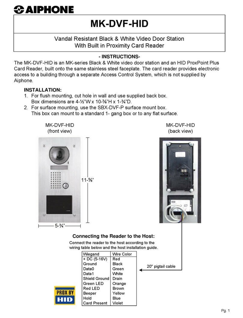 Aiphone MK-DVF-HID instructions