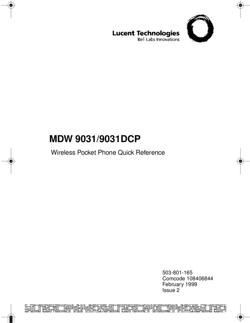 Lucent Technologies MDW 9031 User manual