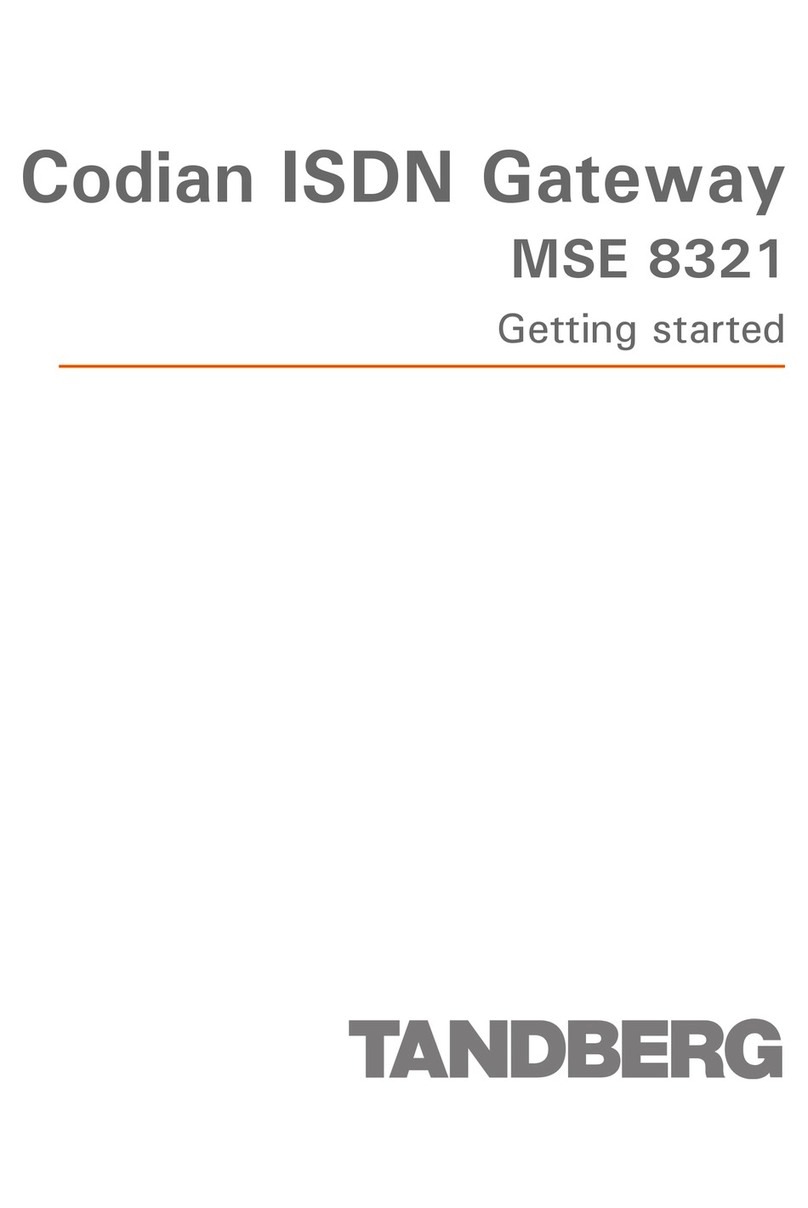 TANDBERG Codian MSE 8321 User manual TANDBERG Codian MSE 8321 User manual