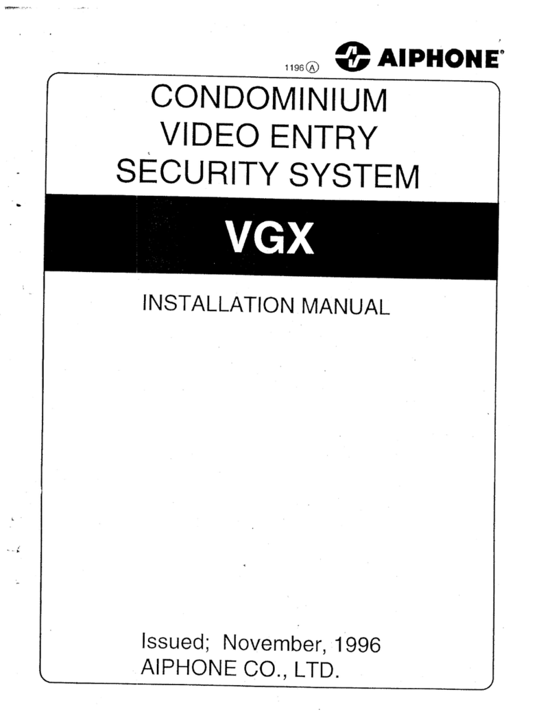 Aiphone VGX User manual