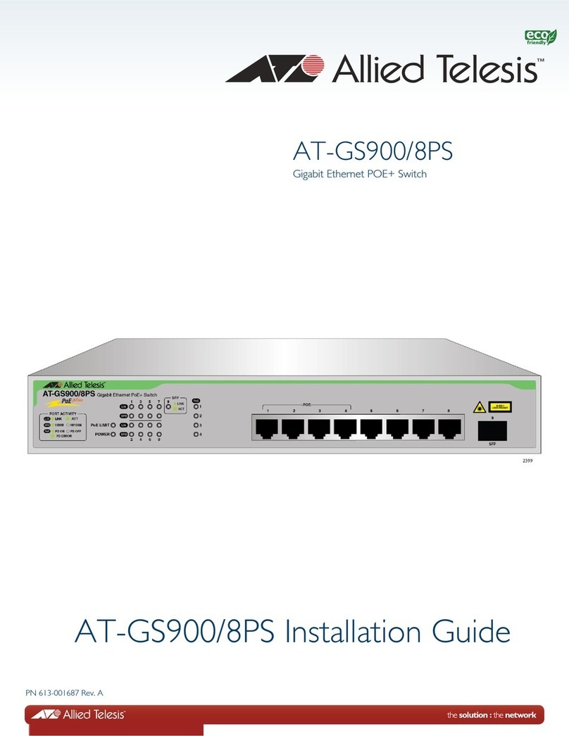 Allied Telesis AT-GS900/8PS installation guide