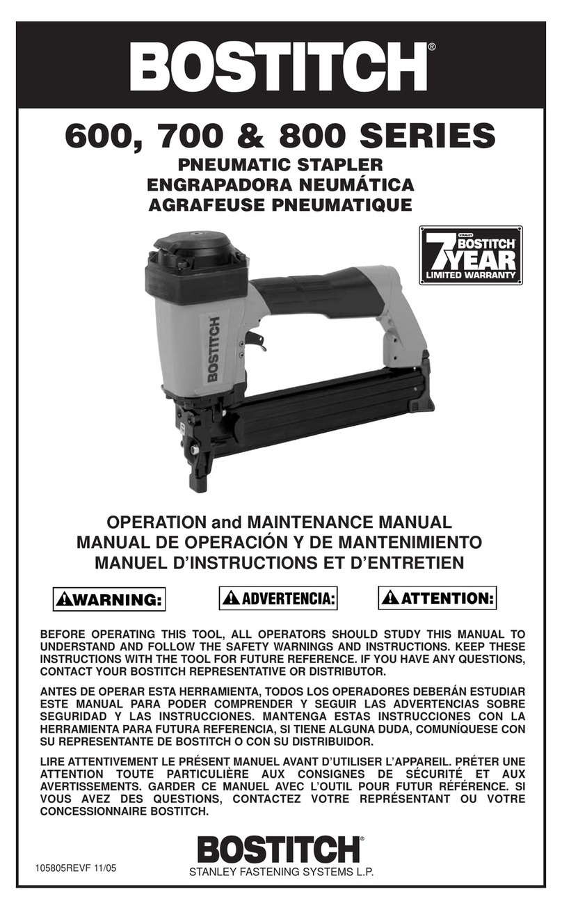 Bostitch 800 SERIES Operation and maintenance manual