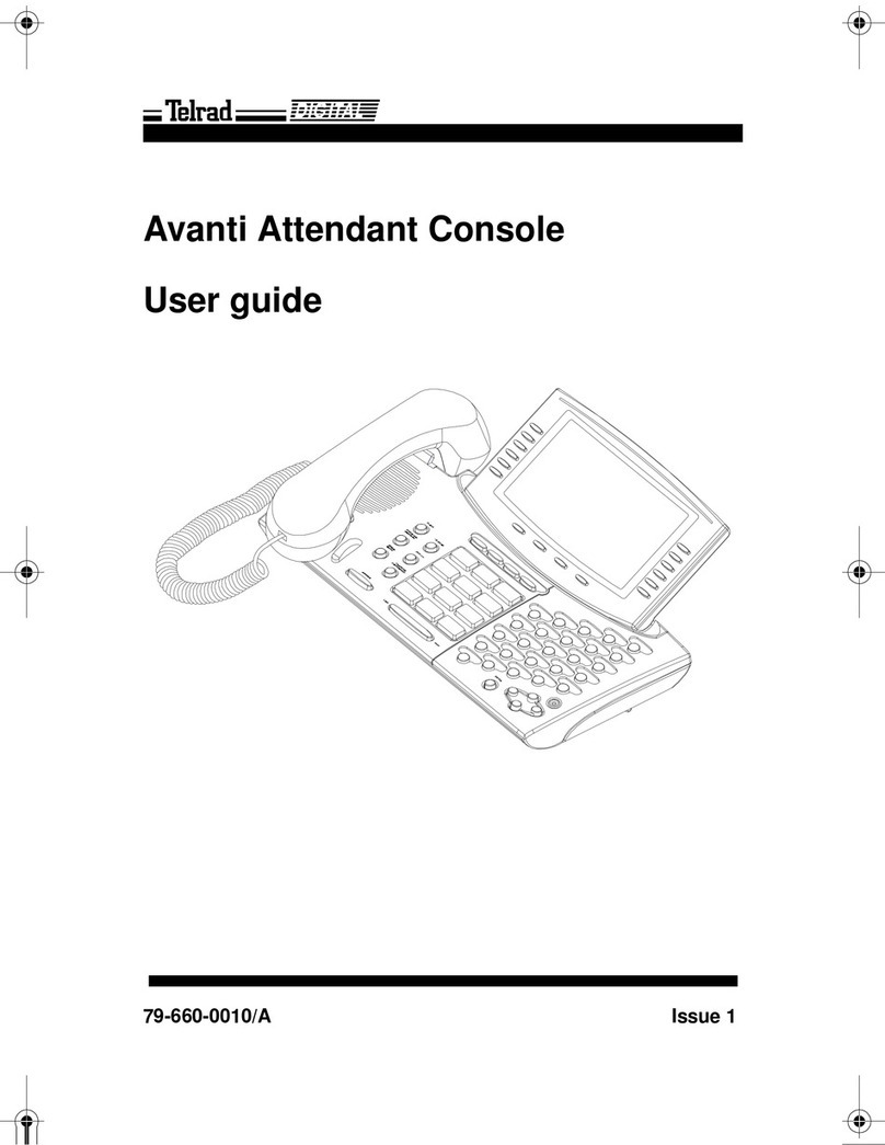 Telrad Avanti Attendant Console User manual Telrad Avanti Attendant Console User manual