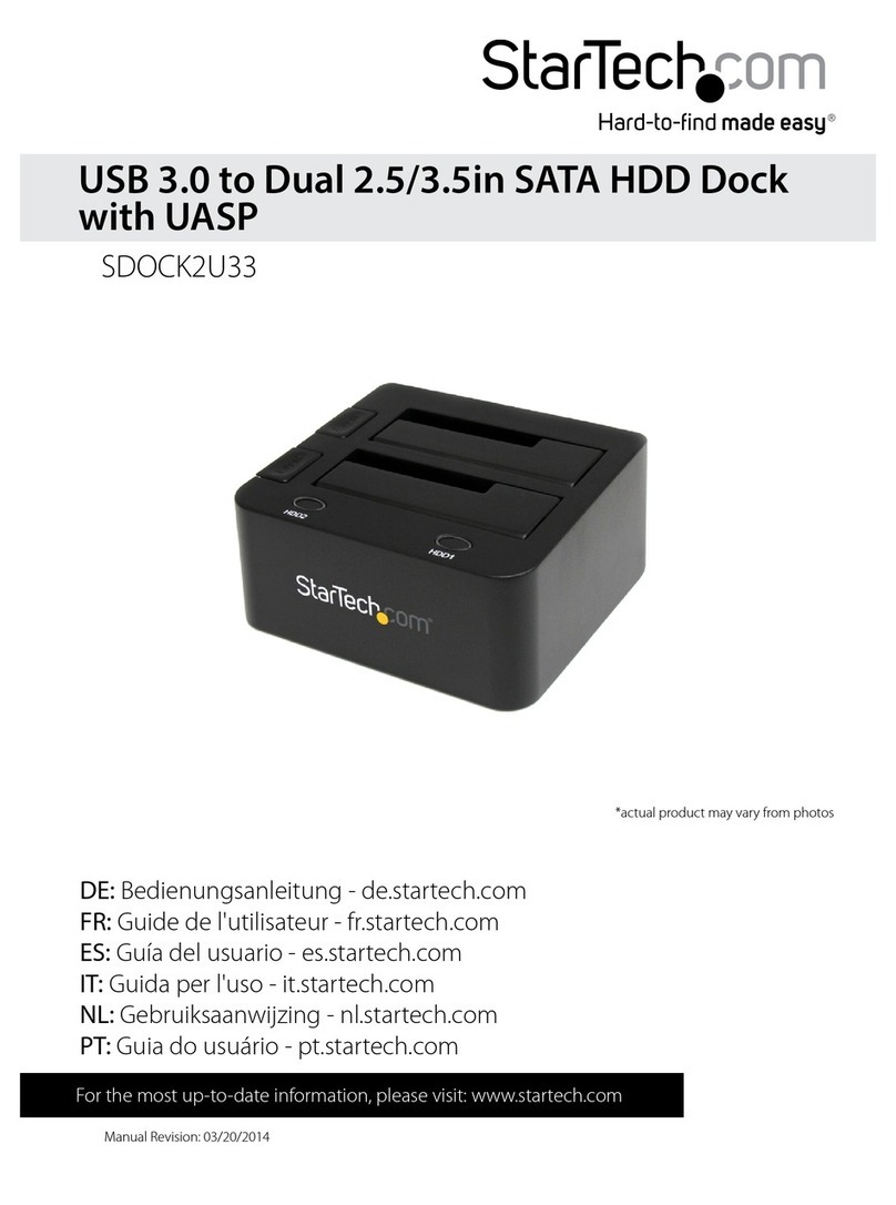 StarTech.com SDOCK2U33 User manual