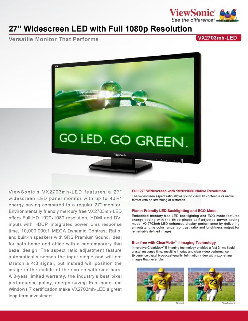 ViewSonic VX2703mh-LED User manual