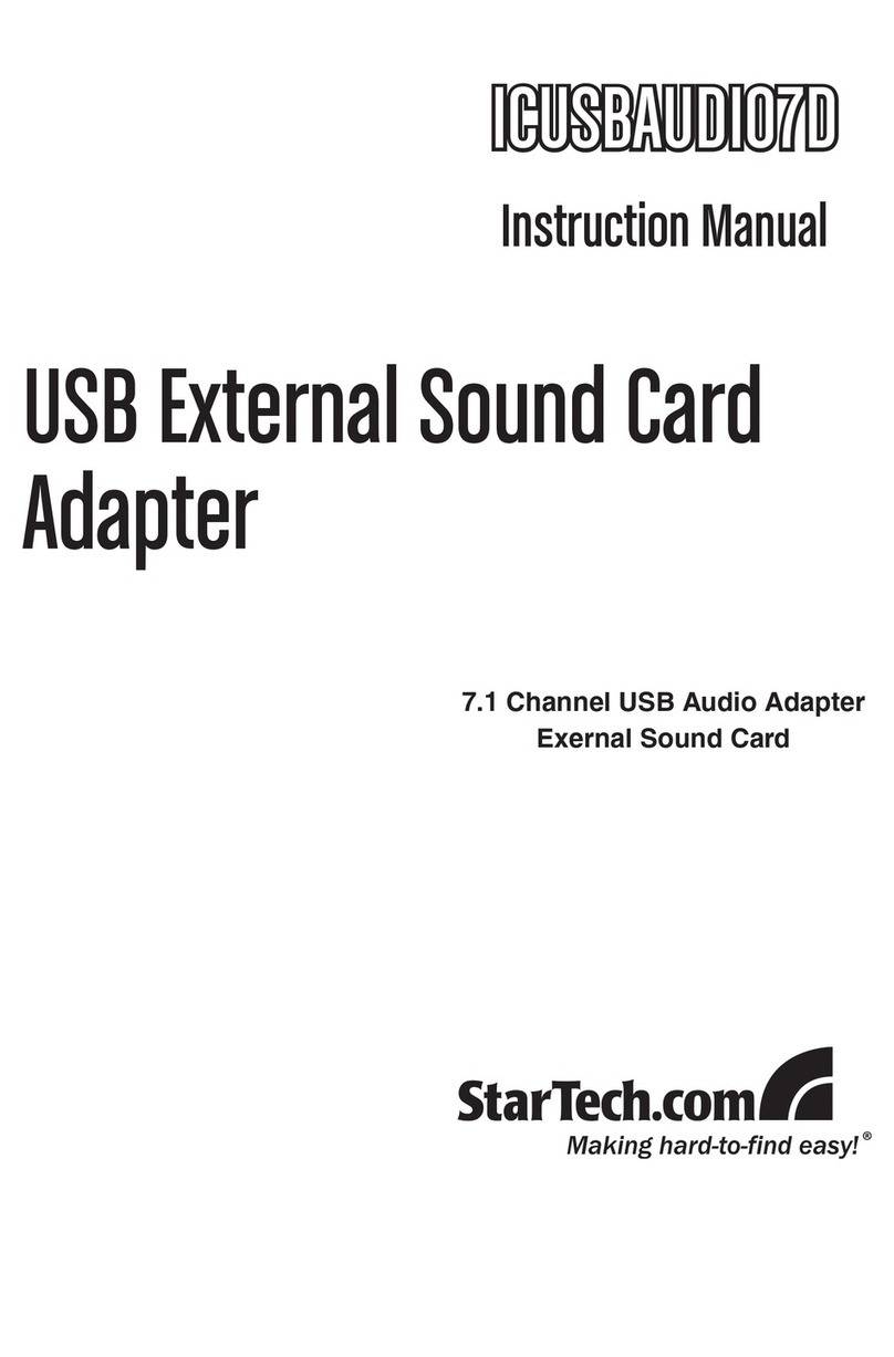 StarTech.com USB External Sound Card Adapter User manual