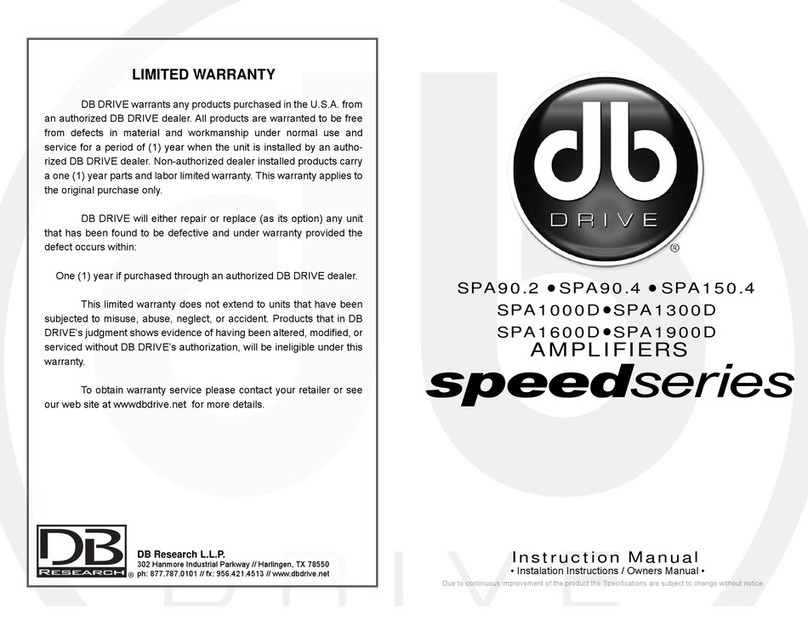 DB Drive Speed SPA90.2 instruction manual