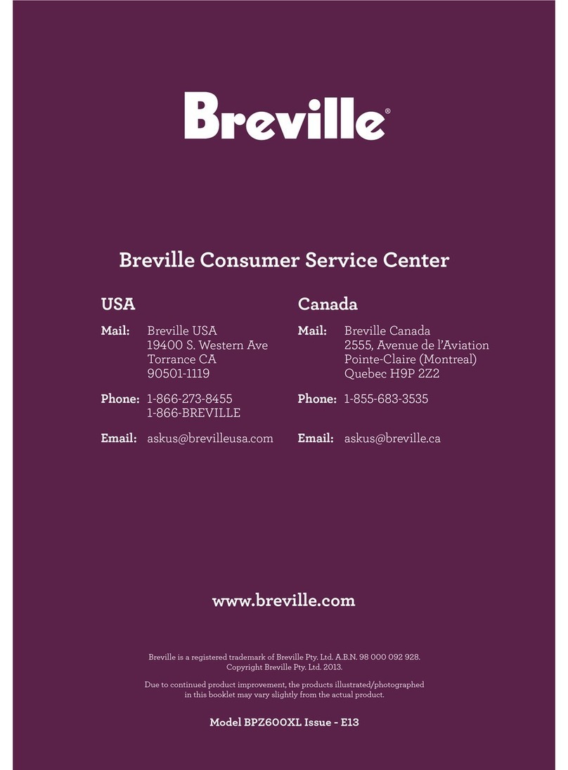 Breville the Crispy Crust BPZ600XL Instruction booklet