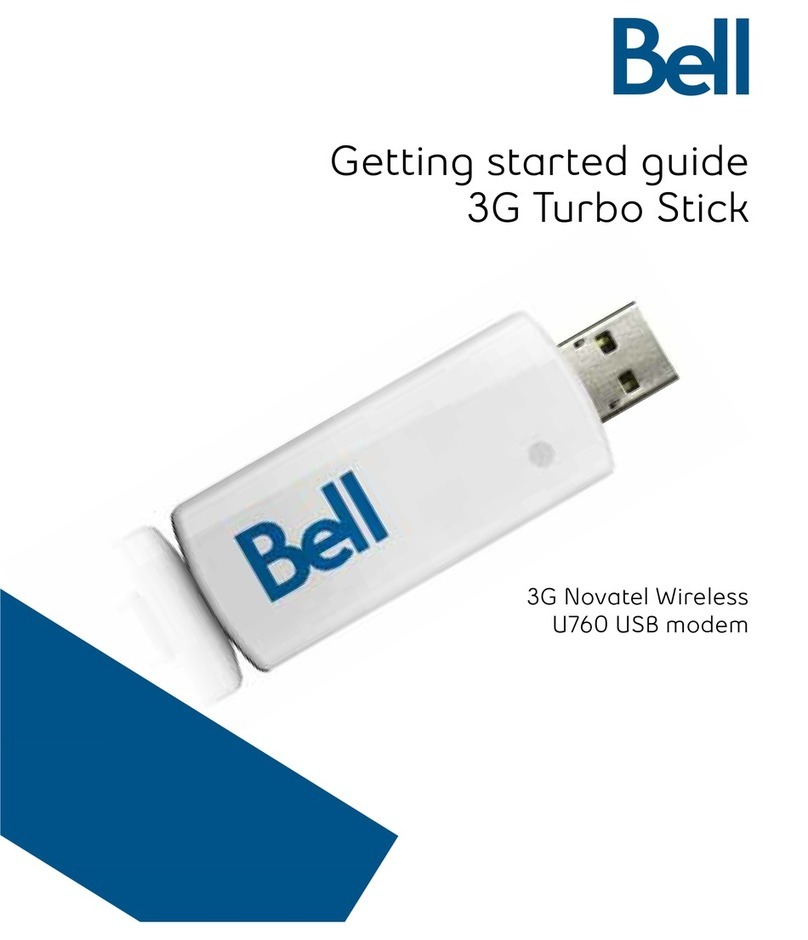 Bell Novatek Wireless U760 Getting started guide