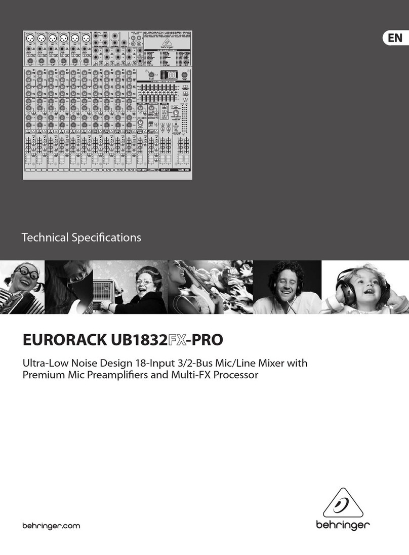 Behringer EURORACK UB1832FX-PRO Technical specifications
