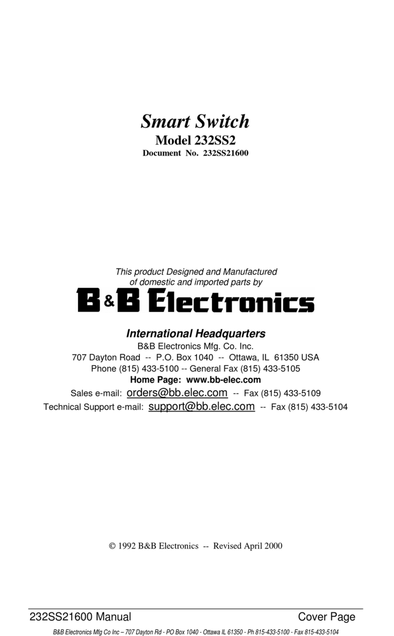 B&B Electronics 232SS2 User manual
