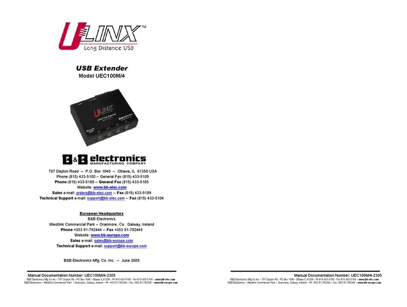 B&B Electronics ULinx UEC100M/4 manual