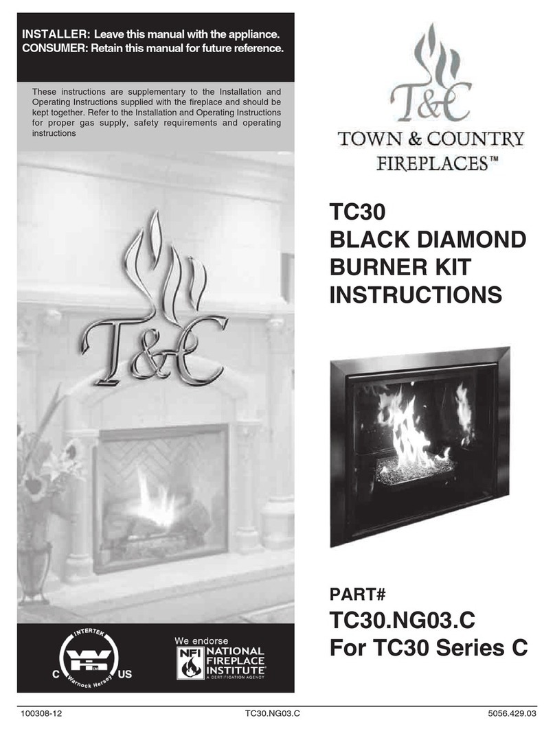 Town & Country Fireplaces TC30 Black Diamond User manual